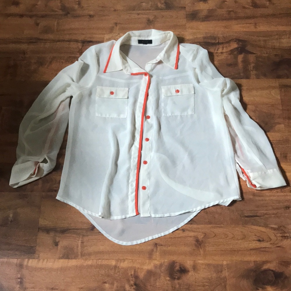 Mine sheer button up blouse